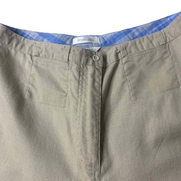 Christopher & Banks Linen Blend Cream Cropped Pants Women’s Size 8 - Picture 3 of 7